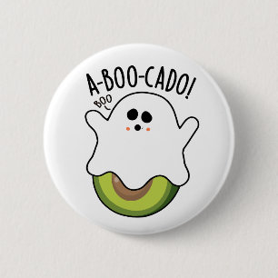 A-boo-cado Funny Avocado Pun  6 Cm Round Badge