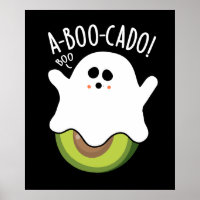 A-boo-cado Funny Avocado Pun Dark BG