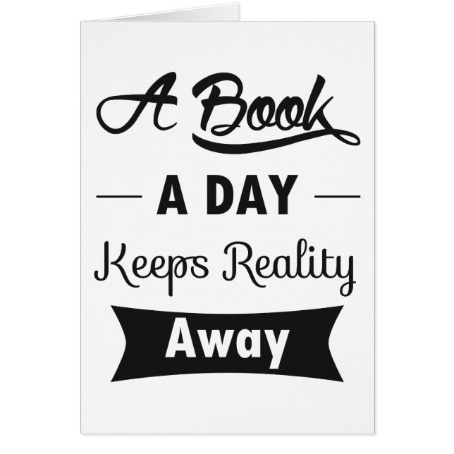 A Book A Day Keeps Reality Away (Front)