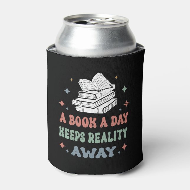 A Book A Day Keeps Reality Away  Can Cooler (Can Front)