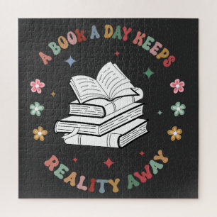 A Book A Day Keeps Reality Away Jigsaw Puzzle