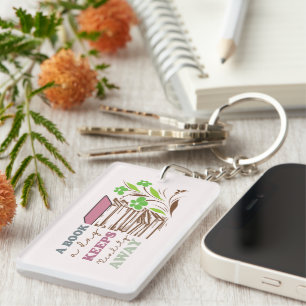 A Book A Day Keeps Reality Away Key Ring