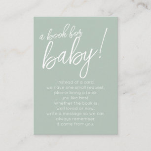 A Book for Baby Joint Baby Shower Enclosure Card