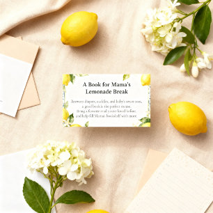 A Book for Mama’s Lemonade Break Baby Shower Enclosure Card