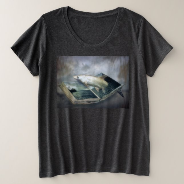 A book of water plus size T-Shirt (Design Front)