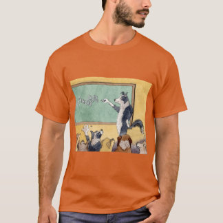 A Border Collie dog teaches his pup pupils maths f T-Shirt