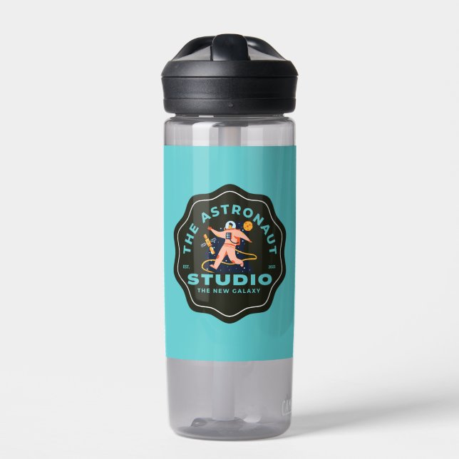 A bottle of drinking water with an attractive logo (Front)