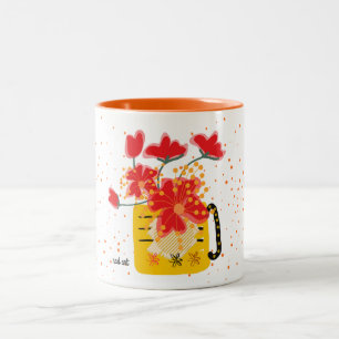 A bouquet flowers Two-Tone coffee mug