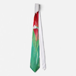 A Bouquet of Red Tulips Tie