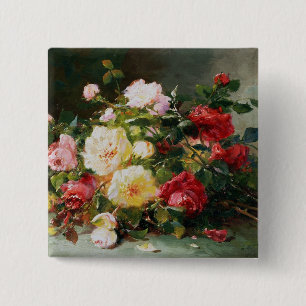 A Bouquet of Roses 15 Cm Square Badge