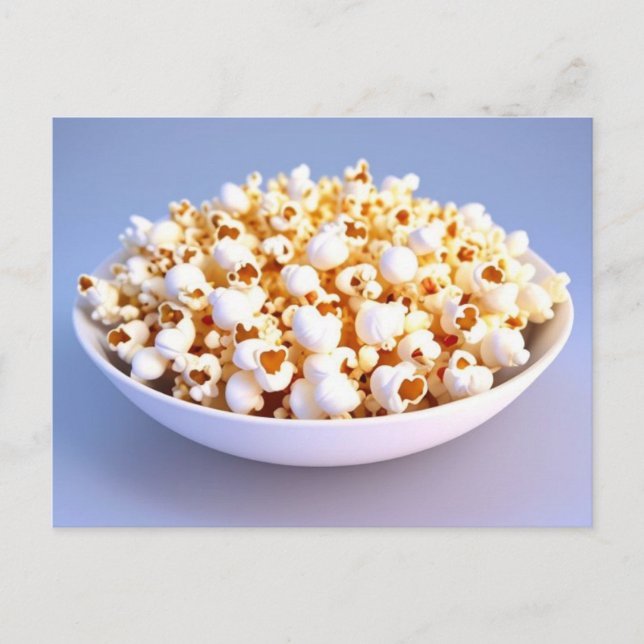 A Bowl of Popcorn Holiday Postcard (Front)