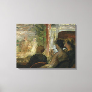 A Box at the Theatre, c.1865-70 Canvas Print