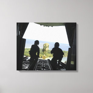 A box of humanitarian goods canvas print