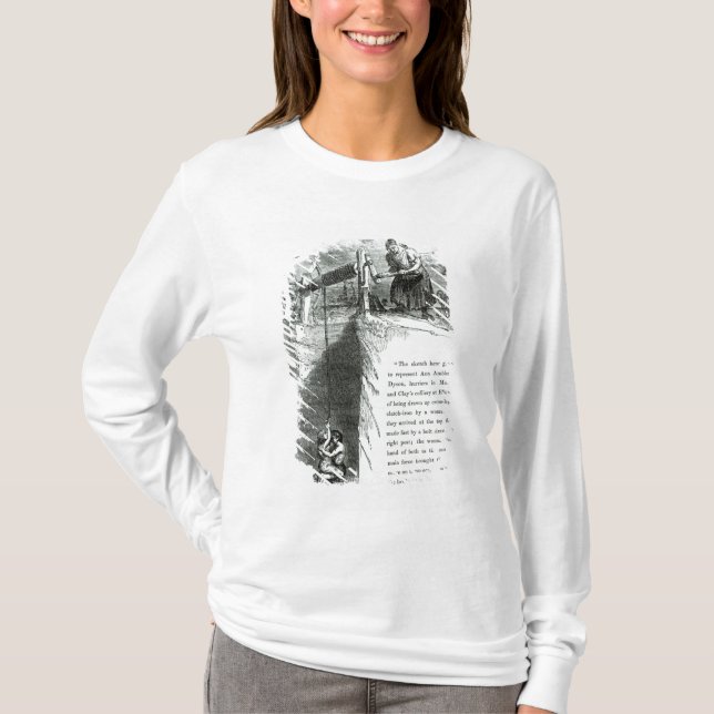 A boy and girl being wound up a mine shaft T-Shirt (Front)