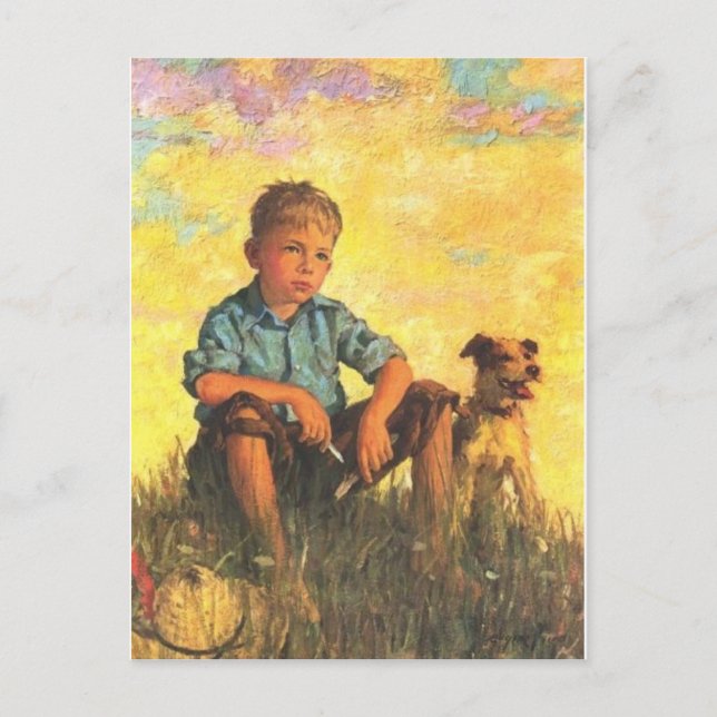 A Boy and his Dog Postcard (Front)