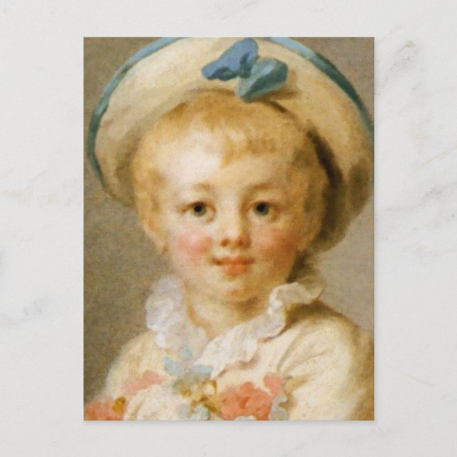 “A Boy as Pierrot” by Jean-Honore Fragonard Postcard (Front)