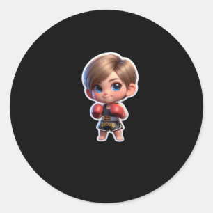 A Boy In Thai Boxing Sport Sticker