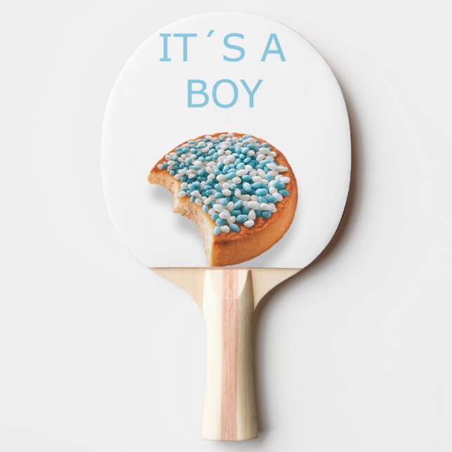 .a boy is born ping pong paddle (Front)