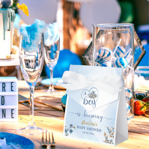  a Boy Is Brewing Tea Party Boy Baby Shower Favour Box
