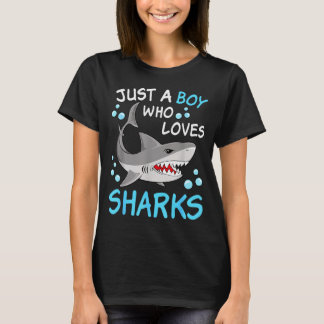A boy who loves sharks funny ocean animal shark T-Shirt