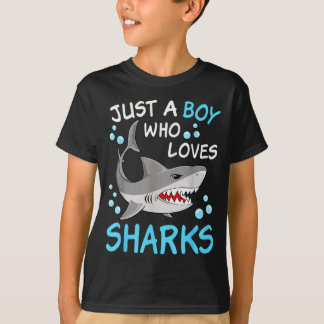 A boy who loves sharks funny ocean animal shark T-Shirt