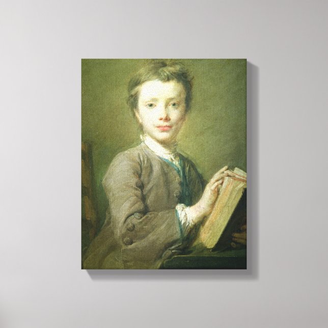 A Boy with a Book, c.1740 Canvas Print (Front)