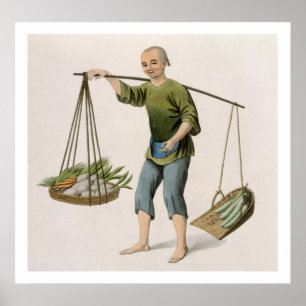 A Boy with Vegetables, plate 54 from 'The Costumes Poster