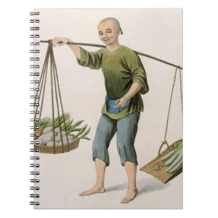 A Boy with Vegetables, plate 54 from 'The Costumes Spiral Notebook
