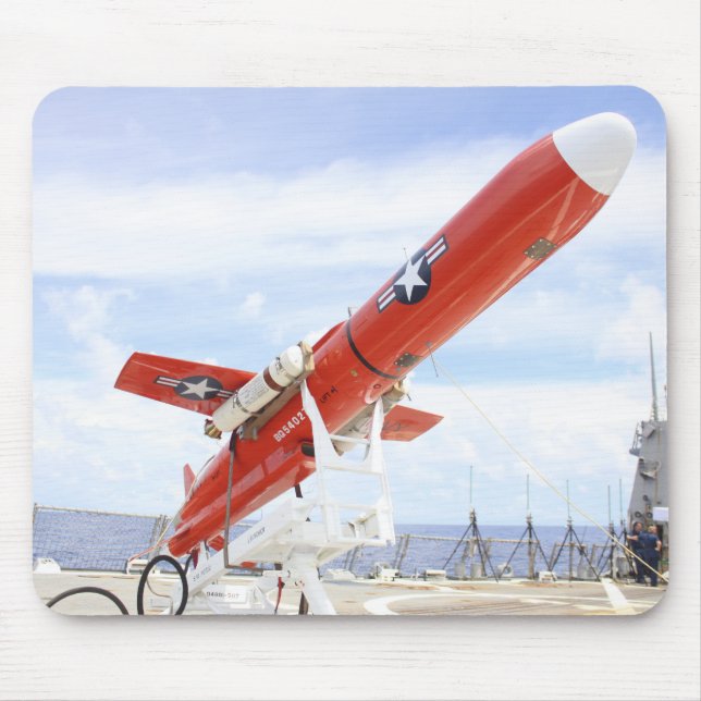 A BQM-74E Chukar drone ready for launch Mouse Pad (Front)