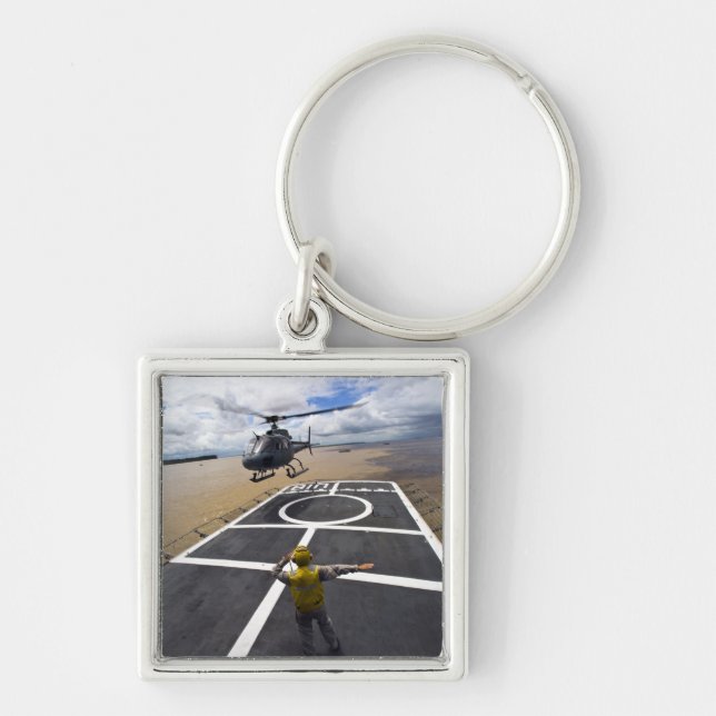 A Brazilian Eurocopter prepares to land Key Ring (Front)