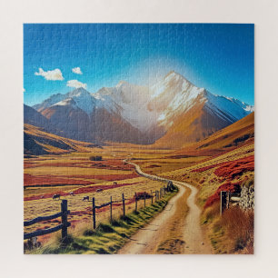 A breathtaking rural landscape OF New Zealand Jigsaw Puzzle