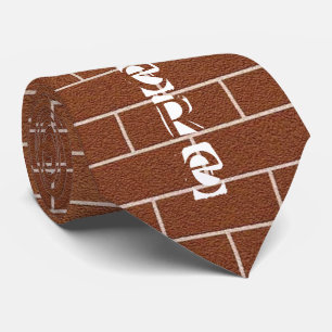A Brick Wall - Add Your Special Text / Message 5 Tie