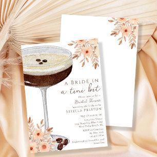A Bride in a Tini Bit Martini Bridal Shower Invitation