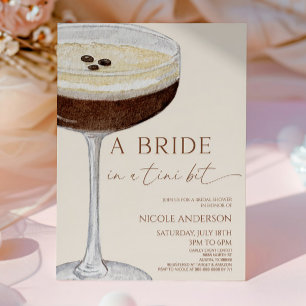 A Bride In A Tini Bit Martini Bridal Shower Invitation