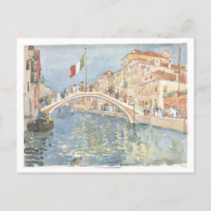 "A Bridge in Venice" Maurice Prendergast Painting Postcard