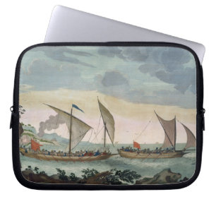 A Brigantine giving chase to a Felucca, and about Laptop Sleeve