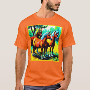 A Bright and Cheerful Horse Art Piece. Buy Now T-Shirt