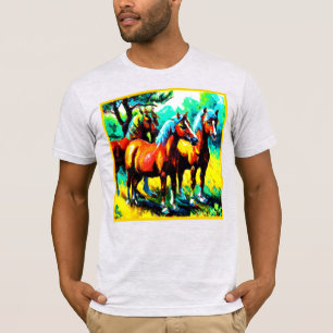A Bright and Cheerful Horse Art Piece. Buy Now T-Shirt