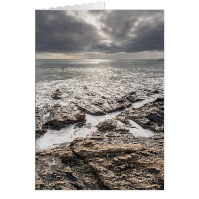 A Bright But Cloudy Day At Porthcurnick Beach (Front)