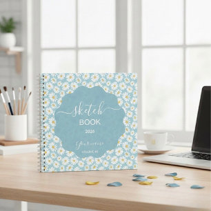 A bright daisy-themed sketchbook! notebook