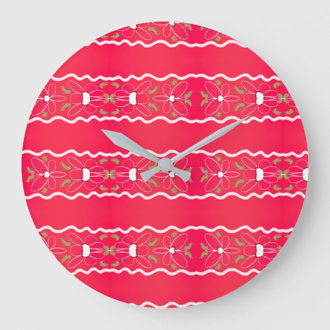 A Bright Floral Designed Clock (Front)
