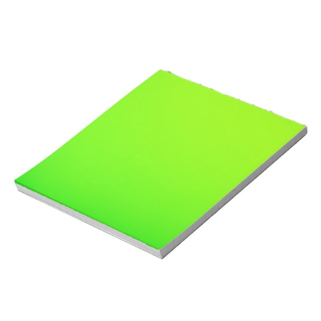 A bright green rectangular sheet is displayed  notepad (Rotated)