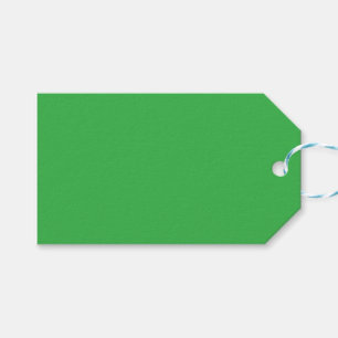 A bright green screen set against a clean white ba gift tags