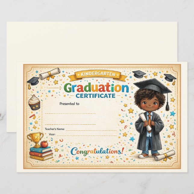 A Bright Keepsake for Life’s First Big Step (Front/Back)