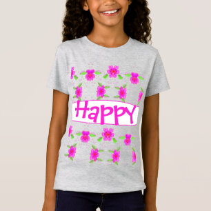 A Bright Pink  Happy Tee