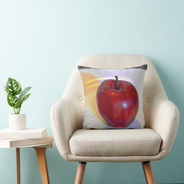 A Bright Red Apple Cushion (Chair)