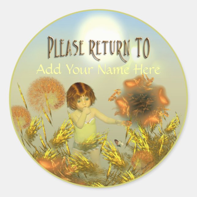 A Brighter Day Bookplate Classic Round Sticker (Front)