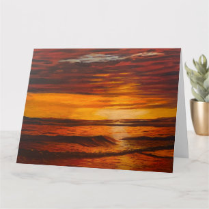 A Brillant Orange Sunset, By Gary Poling Card