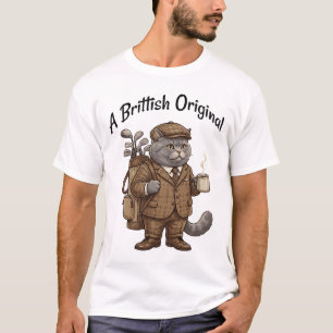A British Shorthair Golf Cat T-Shirt