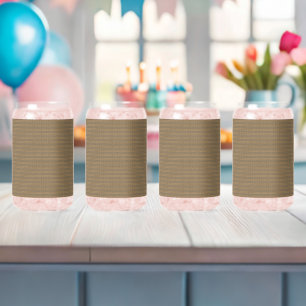 a brown and beige striped background can glass